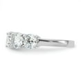 thumbnail image 4 of Sterling Silver Rhodium-plated CZ 5-Stone Ring, 4 of 6