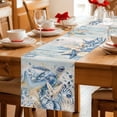 thumbnail image 5 of Blue Turtle Coastal Table Runner 90 Inches, Beach Coral Nautical Starfish Sea Eucalyptus Vintage Bed Runner Dresser Scarves Tabletop for Indoor Outdoor Parties/Ceremony/Banquet, 13" x 90", 5 of 9