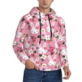 thumbnail image 2 of Sikiie Rose Rabbit Men's Hoodie, Essentials Hoodie, Sweatshirt, Pullover Hooded Sweatshirt for Men-4X-Large, 2 of 7