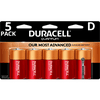 Duracell 1.5V Quantum Alkaline D Batteries with PowerCheck, 5 Pack