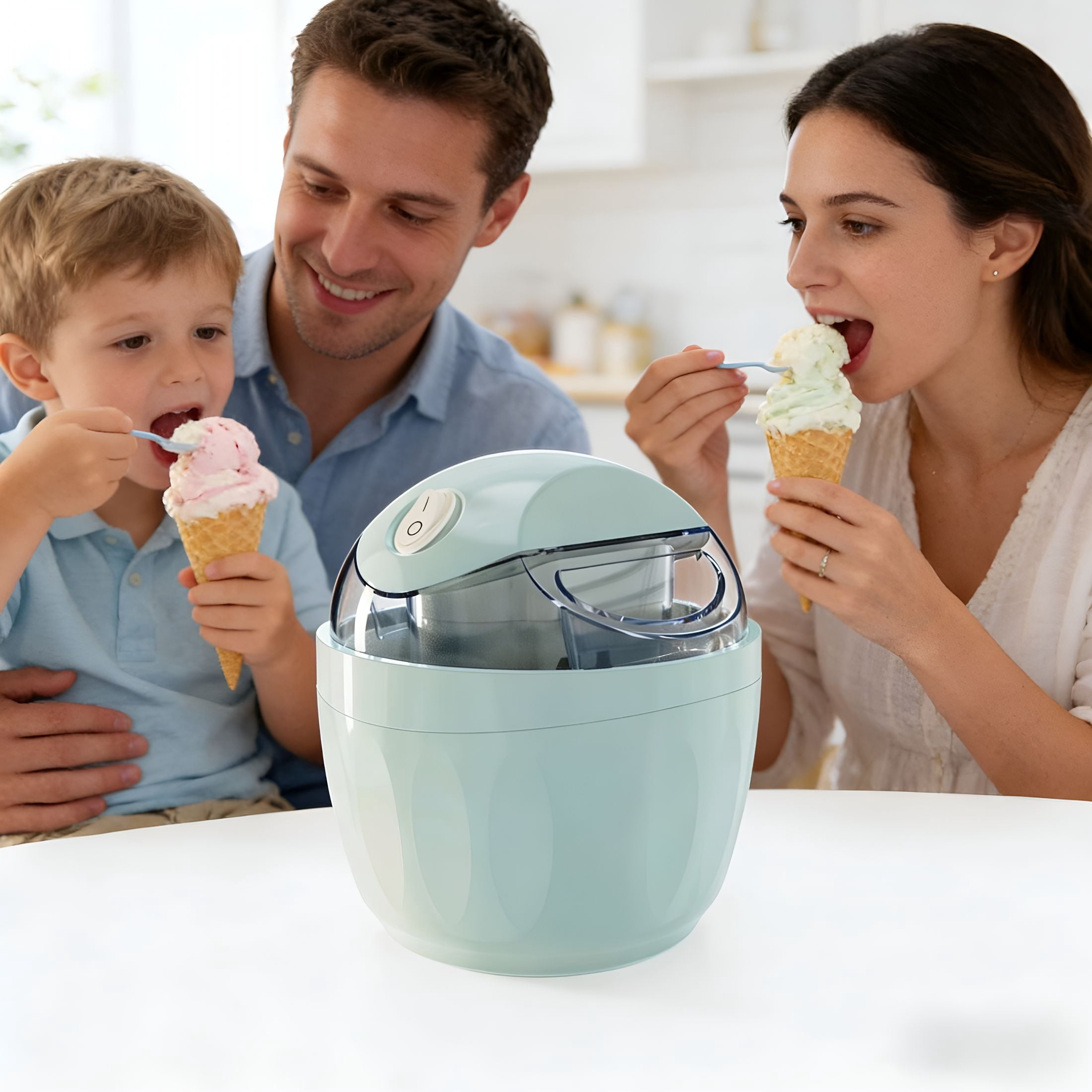 ACDANC Electric Ice Cream Maker with Easy-Lock Lid,Freezer Bowl for Healthy & Homemade Frozen Yogurt,Sorbet and Gelato,Mini Kitchen Appliance for Summer Desserts for Kids
