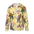 thumbnail image 2 of Uemuo Beautiful Bright Birds And Flowers Pattern Women's Full Zip UPF 50+ Sun Protection Hoodie Jacket Long Sleeve Sun Shirt Hiking Outdoor Performance with Pockets-X-Large, 2 of 9