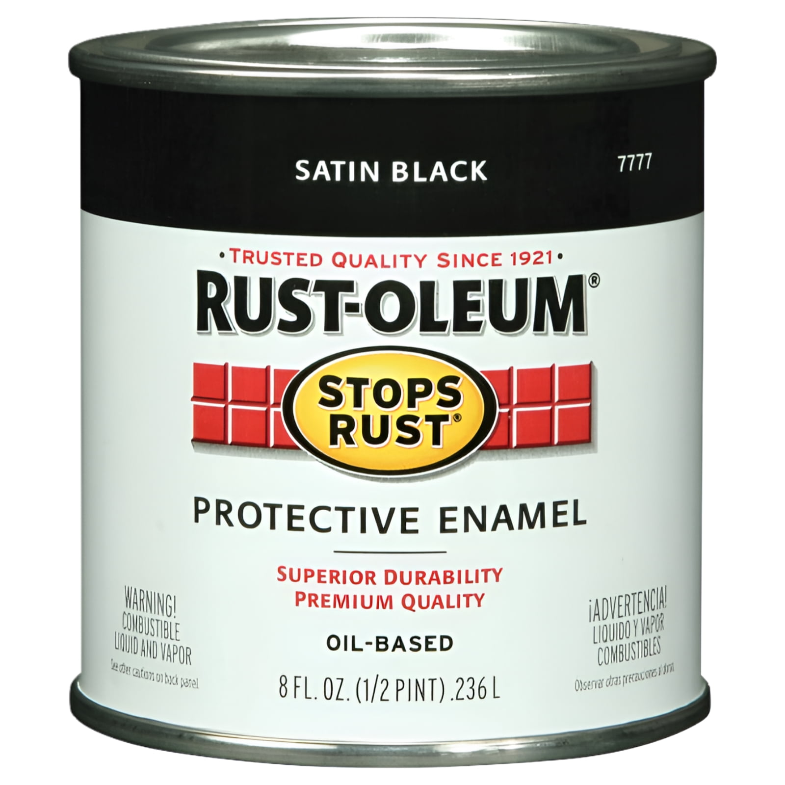 Rust-Oleum Stops Rust Satin Black Oil-Based Protective Paint 0.5 pt