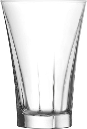 Lav Clear 12 Ounce Highball Drinking Glasses Beautiful Design Thick And Durable Dishwasher