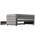 thumbnail image 6 of Harper & Bright Designs Twin Size Upholstered Daybed with Trundle Padded Back and Sides, Grey, 6 of 8