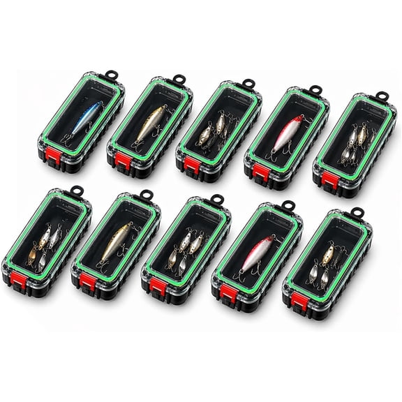 5PCS Magnetic Fish Hook Storage Cube, Compact Fishing Tackle Organizer Box with Strong Magnetic Base, Durable Hook Storage Case for Fishing Hooks, Lures & Small Gear