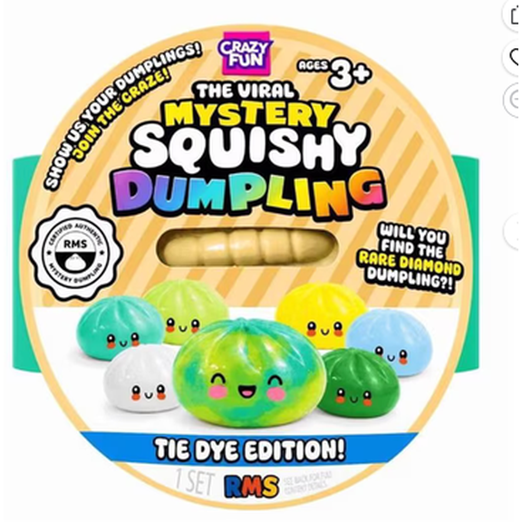 RMS Crazy Fun Original Mystery Tie Dye Dumpling Stress Ball, 1 pc Color May Vary