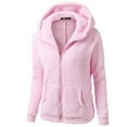 thumbnail image 3 of Turilly Women Hooded Sweater Coat Winter Warm Wool Zipper Coat Cotton Coat Outwear PKXL, 3 of 4
