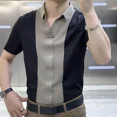 thumbnail image 5 of Camisas para hombre Camisa negra de manga corta para hombre de negocios Hipster Novedades en moda Hombre 2024 Trendyol Elegante I Asia Tops Estética Venta, 5 of 5
