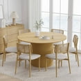 thumbnail image 2 of MAYEERTY 52" Wooden Round Table for 4，Modern Dining Kitchen for Dining Room Kitchen,Natural Wood, 2 of 9