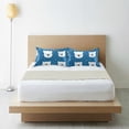 thumbnail image 6 of Yayeee Pillowcase Standard Size Set of 2 Satin Wrinkle Resistant Pillow Case, Blue Polar Bear, 6 of 8