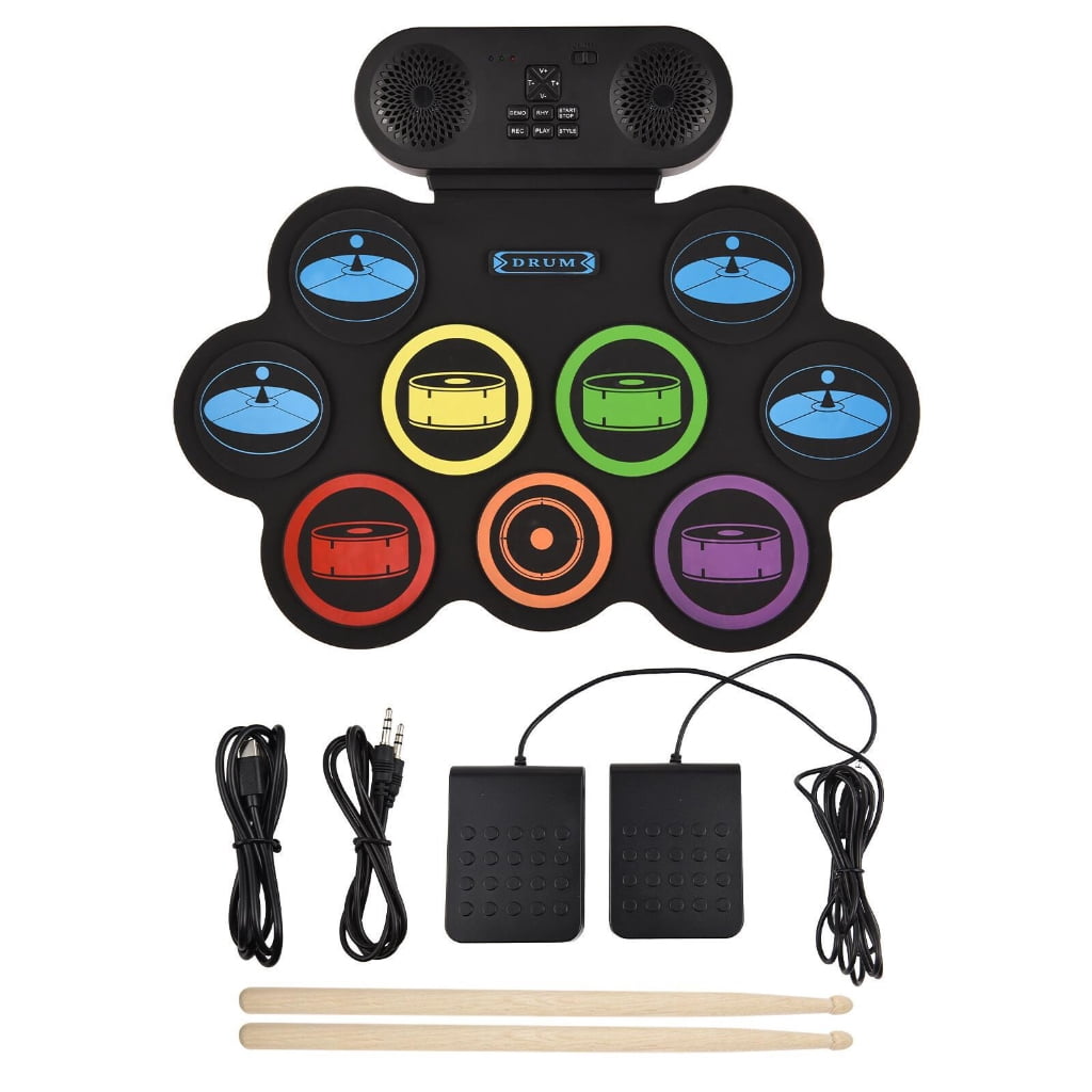 CEORPER Foldable Electronic Drum for All Skill Levels Portable Design Silicone Texture