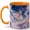 Orange, variant on Ballerina Moon Sky 11oz Ceramic Mug, Celestial Floral Dance Art