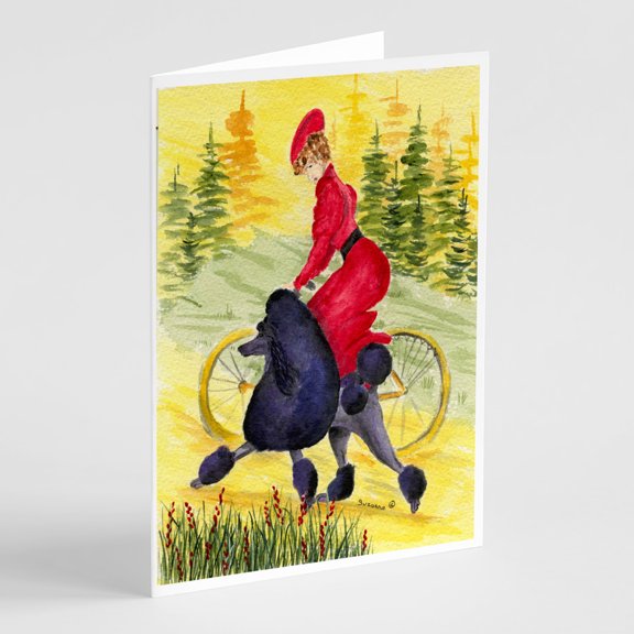 Poodle Greeting Cards and Envelopes Pack of 8