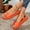Orange, variant on Orthopedic Platform Sandals for Women, Non-slip Cushioned Sole Slingback Shoes, Comfortable Summer Flat Sandals with Arch Support Orange 40