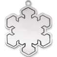 thumbnail image 1 of Sterling Silver Rhodium-Plated Blank Christmas Snowflake Ornament Made In United States qq346b, 1 of 4