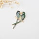 thumbnail image 4 of Broche Elegante Fernando Doble Loros Pájaro Animal Joyería de Bodas, 4 of 7