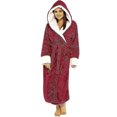 thumbnail image 2 of 2023 Fleece Bathrobe Women Soft Dressing Gown Hooded Fluffy Towling Bath Robe-1, 2 of 5