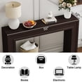thumbnail image 3 of PLAMLE 55 Inch Console Table for Entryway, Narrow Sofa Table Behind Couch with Storage Shelf, Farmhouse Wooden Hallway Table for Living Room, Foyer, Small Spaces, 3 of 8