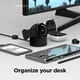 thumbnail image 1 of Organizador de cables con soporte para cargador inalámbrico para Samsung Galaxy Watch 5/5Pro (negro) Ehuebsd  Para estrenar, 1 of 7