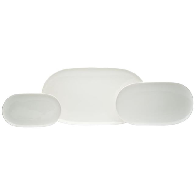 Red Vanilla ET1919-003 Ensemble de Plateaux Blancs - 3 Pcs