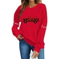 thumbnail image 5 of Wowcloth Crewneck Sweatshirt for Woman, Long Sleeve with Valentine's Day Print, Soft and Comfortable for Daily Wear and Holiday, 5 of 6