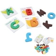 Alphabets Cards Set Wooden Letters Animal Card Board Matching Puzzle
