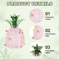 thumbnail image 3 of Figurita de Piña de Cristal Uxcell, 1.6" Adorno de Fruta de Vidrio Artificial, Pisapapeles de Cristal Mini, Adornos Coleccionables de Vidrio para Decoración de Centro de Hogar y Oficina, Rosa Verde, 3 of 7