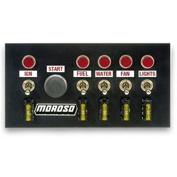 MOROSO 74131 Drag Race Switch Panel, Black