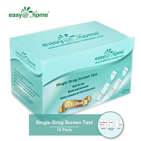 Easy@home 12 Pack Single Panel Marijuana (THC) Drug Test Kit, 12 Tests, (Best Way To Pass Marijuana Test)