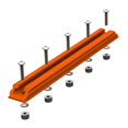 thumbnail image 1 of YakAttack GTSL90 GearTrac 8'' Orange Polymer Kayak Mount Track (GTSL90-OR08), 1 of 3