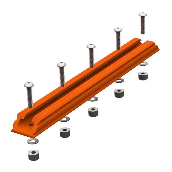 YakAttack GTSL90 GearTrac 8'' Orange Polymer Kayak Mount Track (GTSL90-OR08)