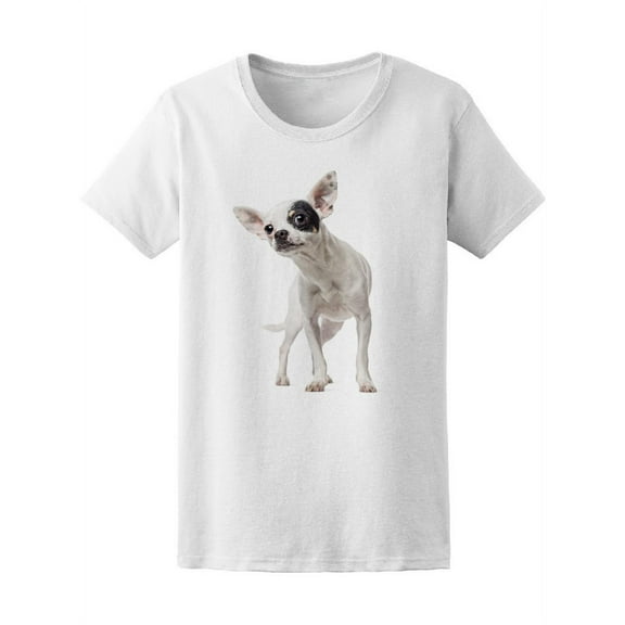 Curious Young Chihuahua Dog T-Shirt Women -Image by Shutterstock, Female XX-Large