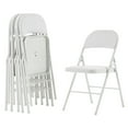 thumbnail image 5 of Ktaxon 12 Pack Folding Chairs Wedding Party Chair Foldable Dining Chairs with Metal Frame and Soft Cushion White, 5 of 11