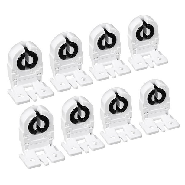 8pcs T8 Support de Lumière Fluorescente G13 Non-Shunted Base Unique Tête Lampe  à Pierre Tombale Douille AC 250V 2A pour Tube Fluorescent LED 