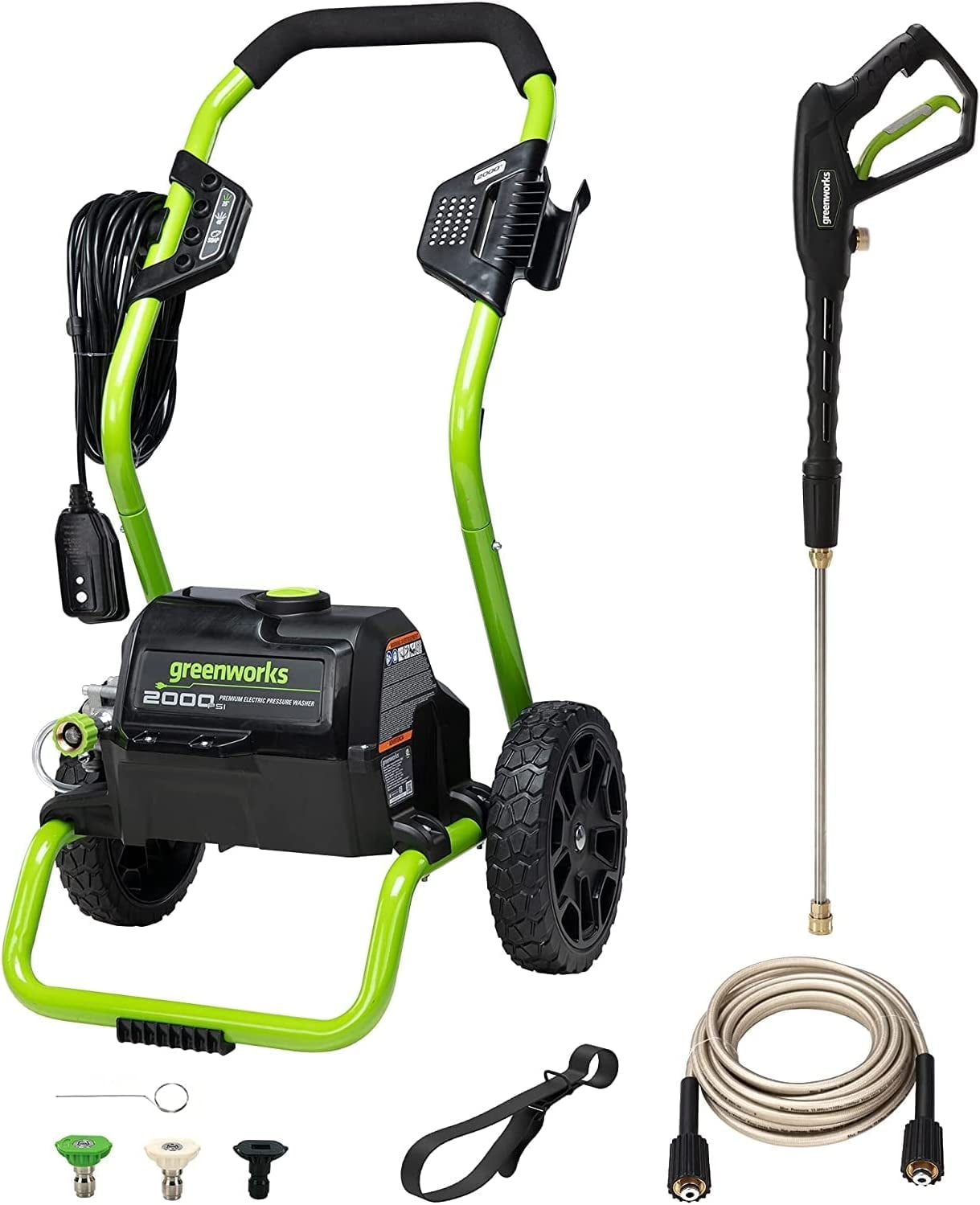 Greenworks Portable 2000 PSI 1.1 GPM Heavy Duty Electric Pressure