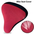 thumbnail image 6 of 6 Colors 3D Soft Cycling Cushion Cycling Silicone Seats Bicycle Saddle Breathable Saddles Bike Seat Cover PURPLE, 6 of 8