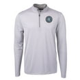 thumbnail image 2 of Men's-Cutter & Buck  Gray New York City FC Big & Tall Virtue Eco Pique Micro Stripe Recycled Quarter-Zip, 2 of 3