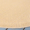 thumbnail image 3 of Safavieh Courtyard Naomi Geometric Indoor/Outdoor Area Rug, Gold/Beige, 6'7" x 6'7" Round, 3 of 9
