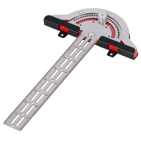 

10in Stainless Steel Protractor Woodworking Edge Ruler with Scales for Carpenters DIY Craftsmen