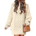 thumbnail image 1 of LinYooLi Women Sweater Tops Oversized Cable Knit Long Sleeve Ribbed Winter Sweater Tops Chunky Pullover Fall Tops, 1 of 2