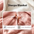 thumbnail image 3 of ROSEKIND Ultra Soft Cozy Faux Fur Throw Blanket, Fuzzy Plush Thick Bubble Blanket| Pink|50x60inch, 3 of 6