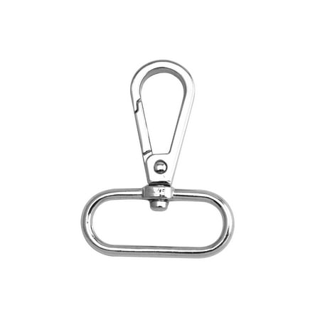 

Fenggtonqii Silvery 1.25 Inner Diameter Oval Ring Small Flat Buckle Lobster Clasps Swivel Snap Hooks Pack of 6