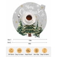thumbnail image 6 of 15 Inch Round Placemats Set of 4, Grey Christmas Tree Non Slip Heat Insulation PP Table Mats, Snowflake Tree Xmas Washable Place Mats for Kitchen Dining Party Table Decor, 6 of 7