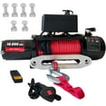 thumbnail image 1 of Kojooin 10000Lbs Electric Winch 85Ft Synthetic Rope with Wireless Remote Control, 12v Towing Winch IP67 Waterproof Automobile Winch for Trailer, Truck, 1 of 6