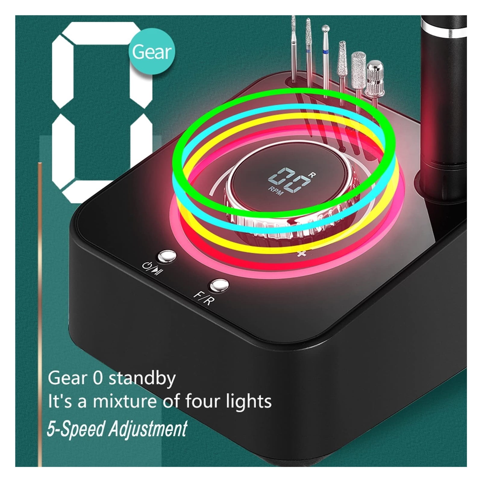 Electric Nail Grinder For Hard Nails 40000RPM Manicure Machine Electric Nail Drill Nail Polisher Professional Nail Beauty Tool ,Low Noise