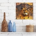 thumbnail image 3 of Square Wall Clock Silent Non-Ticking Battery Operated Retro 7.78" Clock for Bedroom Living Room Decor Golden Pumpkin, 3 of 8