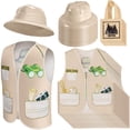 thumbnail image 1 of Set de disfraz Haysandy Explorer con chaleco, sombrero y bolsa de mano para niños, 1 of 7