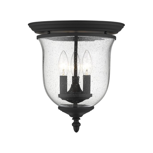 Livex Lighting 5024-04 Legacy 3-Light Ceiling Mount, Black