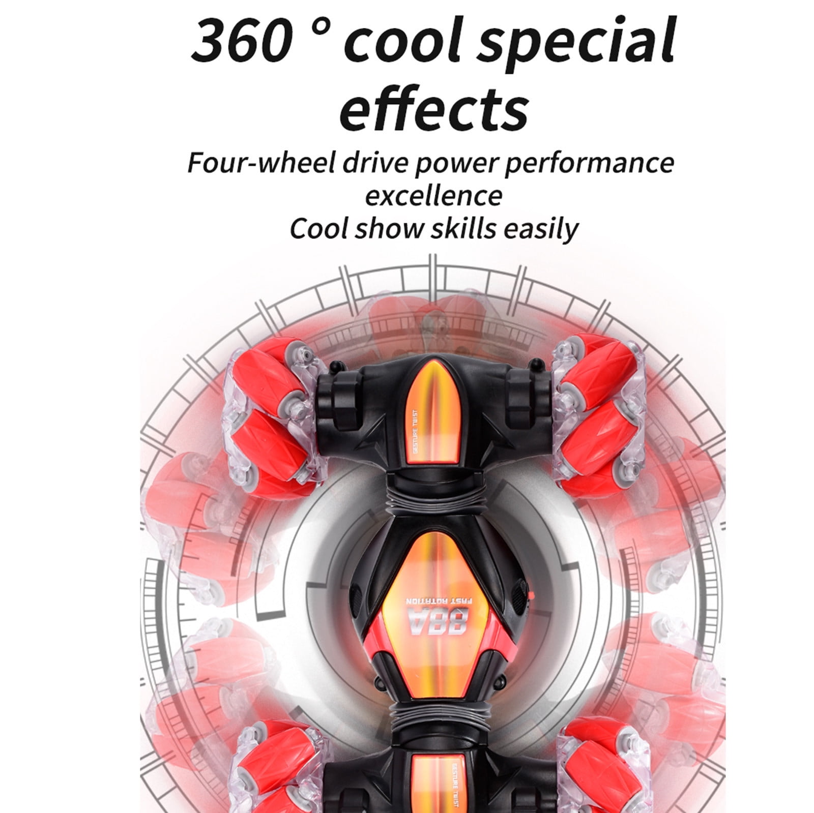 RC Car 4WD Radio Control Stunt Car Gesture Induction Twisting off-Road Vehicle LED Light Climb Crawler Cars